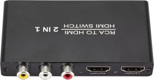 SwiatKabli Switch RCA AV Cinch 2x HDMI do HDMI Rozgałęźnik Przejściówka 5