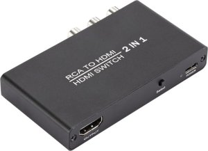 SwiatKabli Switch RCA AV Cinch 2x HDMI do HDMI Rozgałęźnik Przejściówka 7