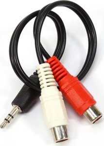 Adapter USB SwiatKabli Przejściówka JACK 3,5 mm męski na 2 x RCA CHINCH żeński 1