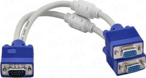 SwiatKabli SPLITTER VGA klonowanie obrazu 1x2 z 1 wyjścia na 2 ROZDZIELACZ D-SUB 2