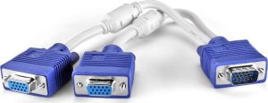SwiatKabli SPLITTER VGA klonowanie obrazu 1x2 z 1 wyjścia na 2 ROZDZIELACZ D-SUB 5