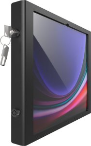 Stojak Compulocks Compulocks Galaxy Tab S9 Ultra 14.6" Apex Enclosure Wall Mount - Gehause - tragbare, freiliegende Front-/Ruckkamera und Sensoren - fur Tablett - verriegelbar - Metallrahmen - Schwarz - auf Bodenstativ montierbar - fur Samsung Galaxy Tab 3