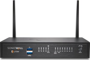 Zapora sieciowa SonicWall SonicWall TZ270W - Sicherheitsgerat - 1GbE - Wi-Fi 5 - 2.4 GHz, 5 GHz - NFR - Desktop 1