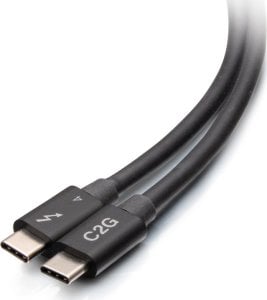 Kabel USB C2G C2G 6ft Thunderbolt 4 USB C Active Cable - USB C to USB C - 40Gbps - M/M - Thunderbolt-Kabel - 24 pin USB-C (M) zu 24 pin USB-C (M) - USB 3.2 / DisplayPort 2.1 / Thunderbolt 4 - 30 V - 1.83 m - USB-Stromversorgung (100 W), Support von 8K 60 1