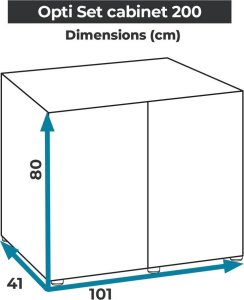 Aquael Aquael spintelė optiset 200 balta 100x40x80cm 2