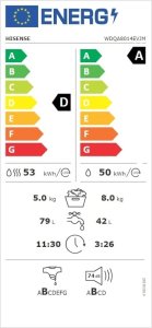 Pralko-suszarka Hisense Pralka-suszarka HISENSE WDQA8014EVJM 6