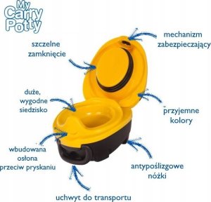 My Carry Potty Nocnik przenośny Pszczółka żółty 4
