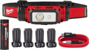 Latarka Milwaukee USB įkraunamas prožektorius ant galvos MILWAUKEE L4 HL2-301 12