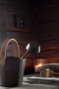 Sourcing Sauna Bucket RENTO Juodas 5L 2