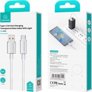 Kabel USB Usams USB-A - USB-C 1.2 m Biały (USA1260) 4