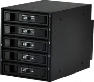 Kieszeń JJ Computer JOUJYE JJ-3052M-SS SATA/SAS I II III  Gehause 14,6cm X 14,6cm fuer 5XHDD 6,4cm/8,9cm 2,5zoll/3,5zoll schwarz 1