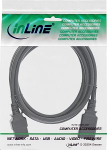 Kabel zasilający InLine INLINE Kaltgeraeteverlaengerung 16A C19 auf C20 schwarz 10m 3