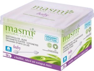 Masmi Natural Cotton patyczki higieniczne do uszu z organicznej bawełny dla dzieci 56szt 1