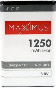 Bateria Maxximus BAT MAXXIMUS NOKIA 3100 1250mAh Li-Ion 3650/3100N BL-5C, NON-NOKIA MOBILE (NTC) 1