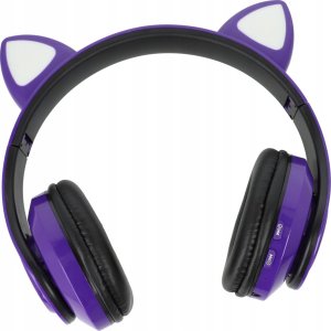 Słuchawki OEM SŁUCHAWKI BLUETOOTH B39 KOCIE USZY PURPLE / FIOLETOWY 2