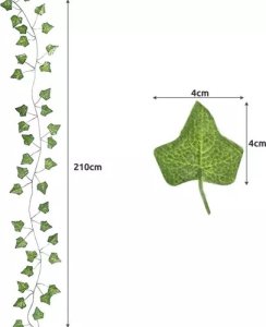 Gardlov Sztuczny bluszcz girlanda 25,5m Domowa ozdoba Dekoracja Sztuczne kwiaty 3
