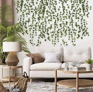 Gardlov Sztuczny bluszcz girlanda 25,5m Domowa ozdoba Dekoracja Sztuczne kwiaty 7