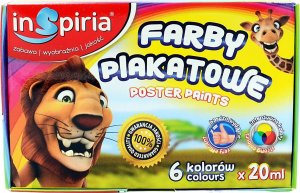 SCHEMAT Farby plakatowe 6 kolorów 20ml 4