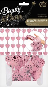 GoDan Kurtyna B&C serca liliowe nadruk 100x200cm 3