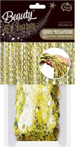 GoDan Kurtyna B&C złota spirale srebrne gwiazdki 100x200 2