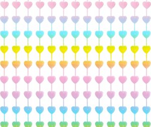 GoDan Kurtyna Macaron serca pastelowe nadruk 100x200cm 1