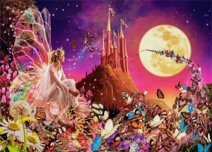 Castorland Puzzle 260 Fairy Fantasies wróżki motylki zamek B-27606 1