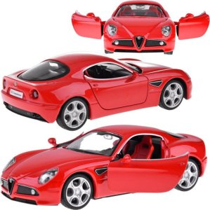 Jokomisiada Auto metalowe model Alfa Romeo 8C Competizione skala 1:32 światła ZA4607 1