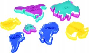 Jokomisiada Edukacyjny zestaw masa plastyczna kontynenty MAPA ŚWIATA foremki ZA4650 4
