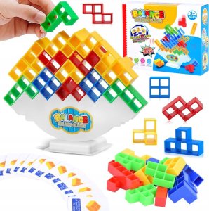 Jokomisiada Klocki Konstrukcyjne Wieża Balansująca Tetris 3D Gra Zręcznościowa ZA4967 1
