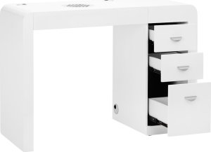 Activeshop Biurko kosmetyczne 312 z pochłaniaczem kasetowym białe lewe 2
