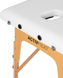 Activeshop Stół składany do masażu drewniany Komfort Activ Fizjo Lux 2 segmentowy 190x70 BIAŁY 4