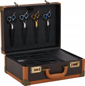 Activeshop Walizka fryzjerska barberska brązowa 4