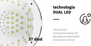 Lampa do paznokci Activeshop Lampa UV LED Glow YC57 Biała 268W 11