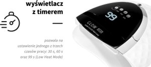 Lampa do paznokci Activeshop Lampa UV LED Glow YC57 Biała 268W 12