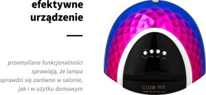 Lampa do paznokci Activeshop Lampa UV LED Glow YC57 RN niebiesko różowa 268W 11
