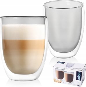 Orion Szklanki termiczne z podwójną ścianką do kawy latte DOUBLE 370 ml 2 szt. 1