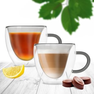 Orion Szklanki termiczne z podwójną ścianką do kawy i herbaty DOUBLE 280 ml 2 szt. 3