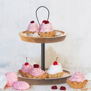 Orion Patera drewniana 2-poziomowa MANGO 30 cm 4