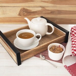 Orion Taca do serwowania drewniana MANGO 35,5x27 cm 4