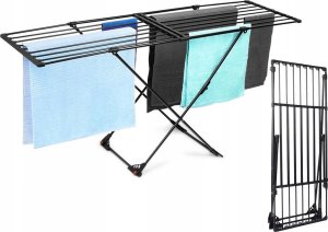 Vilde Suszarka na pranie metalowa czarna rozsuwana XXL 110-189 cm 14