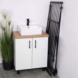 Vilde Suszarka na pranie metalowa czarna rozsuwana XXL 110-189 cm 6