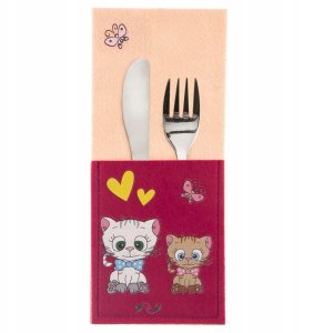 Orion Pokrowiec etui na sztućce KOTEK 21x9 cm 3