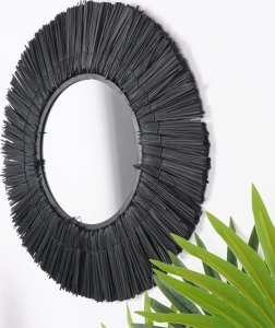 Home Styling Collection Lustro ścienne czarne okrągłe 42 cm 5