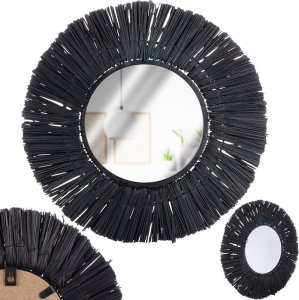 Home Styling Collection Lustro ścienne czarne okrągłe 42 cm 7