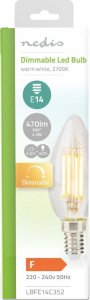 Nedis Nedis LBFE14C352 lampa LED Ciepłe białe 2700 K 4,5 W E14 F 3
