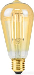 Nedis Nedis LBDE27ST64GD1 lampa LED Bardzo ciepłe światło, Ciepłe białe 2100 K 4,9 W E27 F 1