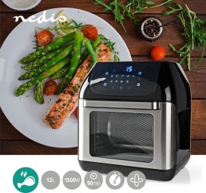 Frytkownica beztłuszczowa Nedis Nedis KAAFO300EBK frytkownica Pojedyńczy 12 l Autonomiczny 1500 W Frytkownica na gorące powietrze Czarny 2