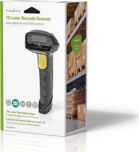 Czytnik kodów kreskowych Nedis Nedis BSCN1D100BK czytnik kodów kreskowych Moduł kodów kreskowych czytnik kodów kreskowych 1D Laser Czarny 6