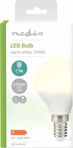 Nedis Nedis LBE14G452 lampa LED Ciepłe białe 2700 K 4,9 W E14 F 3