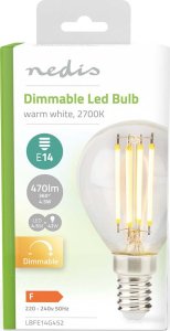 Nedis Nedis LBFE14G452 lampa LED Ciepłe białe 2700 K 4,5 W E14 F 3